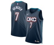 Men's Oklahoma City Thunder #7 Chet Holmgren Navy 2025-26 City Edition Swingman Stitched Basketball Jersey