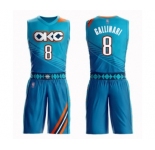 Men's Oklahoma City Thunder #8 Danilo Gallinari Authentic Turquoise Basketball Suit Jersey - City Edition