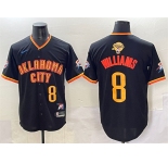 Men's Oklahoma City Thunder #8 Jalen Williams Black 2025 Finals Vapor Stitched Baseball Jersey