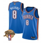 Men's Oklahoma City Thunder #8 Jalen Williams Blue 2025 Finals Icon Edition Stitched Basketball Jersey