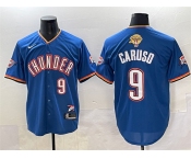 Men's Oklahoma City Thunder #9 Alex Caruso Blue 2025 Finals Vapor Stitched Baseball Jersey