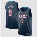 Men's Oklahoma City Thunder #9 Alex Caruso Navy 2025-26 City Edition Swingman Stitched Basketball Jersey