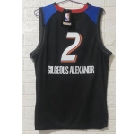 Men's Oklahoma City Thunder#2 gilgeous-alexandr Authentic Black Basketball Jersey 2020-2021 City Edition