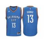 Men's Paul George Oklahoma City Thunder #13 Road Blue New Swingman Jersey