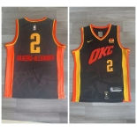 Thunder #2 Shai Gilgeous Alexander Black Nike 2023-24 City Edition Swingman Jersey