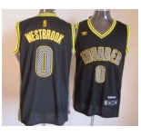 nba oklahoma city thunder #0 westbrook black[2013 new number lightning]