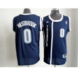 nba oklahoma city thunder #0 westbrook blue[revolution 30 swingman]