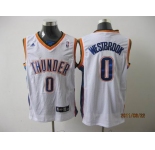 nba oklahoma city thunder #0 westbrook white(fans edition)
