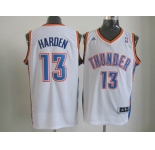 nba oklahoma city thunder #13 harden white[revolution 30 swingman]
