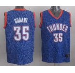 nba oklahoma city thunder #35 durant blue leopard print[2014 new]