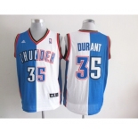 nba oklahoma city thunder #35 durant white-blue[strip][revolution 30 swingman]