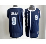nba oklahoma city thunder #9 ibaka dk.blue[revolution 30 swingman]