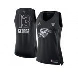 Women Nike Oklahoma City Thunder #13 Paul George Black NBA Jordan Swingman 2018 All-Star Game Jersey