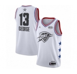Women's Jordan Oklahoma City Thunder #13 Paul George Swingman White 2019 All-Star Game Basketball Jersey