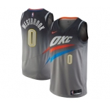 Women's Nike Oklahoma City Thunder #0 Russell Westbrook Swingman Gray NBA Jersey - City Edition