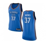 Women's Nike Oklahoma City Thunder #37 Kevin Hervey Swingman Royal Blue NBA Jersey - Icon Edition