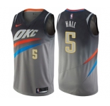 Women's Nike Oklahoma City Thunder #5 Devon Hall Swingman Gray NBA Jersey - City Edition