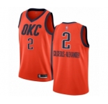 Women's Oklahoma City Thunder #2 Shai Gilgeous-Alexander Orange Swingman Jersey - Earned Edition