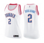 Women's Oklahoma City Thunder #2 Shai Gilgeous-Alexander Swingman White Pink Fashion Basketball Jersey