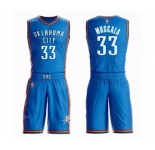 Women's Oklahoma City Thunder #33 Mike Muscala Swingman Royal Blue Basketball Suit Jersey - Icon Edition