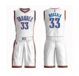 Women's Oklahoma City Thunder #33 Mike Muscala Swingman White Basketball Suit Jersey - Association Edition