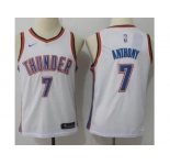 Youth Nike Oklahoma City Thunder #7 Carmelo Anthony White NBA Swingman Jersey