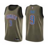 Youth Oklahoma City Thunder #9 Nerlens Noel Swingman Green Salute to Service Basketball Jersey