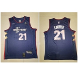 76ers #21 Joel Embiid Navy Nike 2023-24 City Edition Swingman Jersey