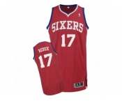 Men Adidas Philadelphia 76ers #17 JJ Redick Authentic Red Road NBA Jersey