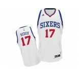 Men Adidas Philadelphia 76ers #17 JJ Redick Swingman White Home NBA Jersey