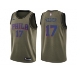 Men Nike Philadelphia 76ers #17 JJ Redick Green Salute to Service NBA Swingman Jersey