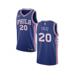 Men Nike Philadelphia 76ers #20 Markelle Fultz Blue NBA Swingman Jersey