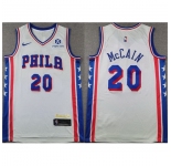 Men Philadelphia 76ers #20 Jared McCain White Association Edition Stitched Jersey