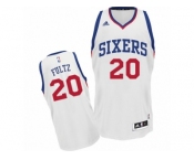 Men's Adidas Philadelphia 76ers #20 Markelle Fultz Swingman White Home NBA Jersey