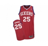 Men's Adidas Philadelphia 76ers #25 Ben Simmons Authentic Red Road NBA Jersey