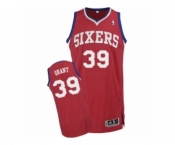 Men's Adidas Philadelphia 76ers #39 Jerami Grant Authentic Red Road NBA Jersey