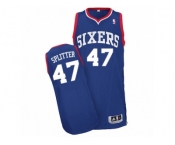 Men's Adidas Philadelphia 76ers #47 Tiago Splitter Authentic Royal Blue Alternate NBA Jersey