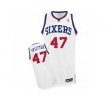 Men's Adidas Philadelphia 76ers #47 Tiago Splitter Authentic White Home NBA Jersey
