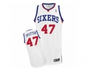 Men's Adidas Philadelphia 76ers #47 Tiago Splitter Authentic White Home NBA Jersey