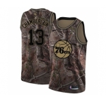 Men's Nike Philadelphia 76ers #13 Wilt Chamberlain Swingman Camo Realtree Collection NBA Jersey