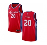 Men's Nike Philadelphia 76ers #20 Markelle Fultz Swingman Red Alternate NBA Jersey Statement Edition