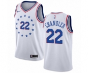 Men's Nike Philadelphia 76ers #22 Wilson Chandler White Swingman Jersey - Earned Edition