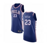 Men's Nike Philadelphia 76ers #23 Jimmy Butler Authentic Blue NBA Jersey - Icon Edition
