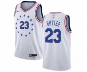 Men's Nike Philadelphia 76ers #23 Jimmy Butler White Swingman Jersey - Earned Edition