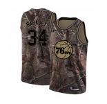 Men's Nike Philadelphia 76ers #34 Charles Barkley Swingman Camo Realtree Collection NBA Jersey