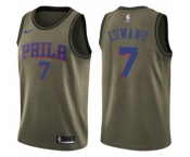 Men's Nike Philadelphia 76ers #7 Timothe Luwawu Swingman Green Salute to Service NBA Jersey