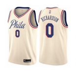 Men's Philadelphia 76ers #0 Josh Richardson Authentic Cream Basketball Jersey - City Edition