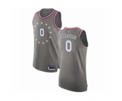 Men's Philadelphia 76ers #0 Josh Richardson Authentic Gray Basketball Jersey - City Edition
