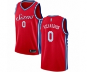 Men's Philadelphia 76ers #0 Josh Richardson Authentic Red Basketball Jersey Statement Edition
