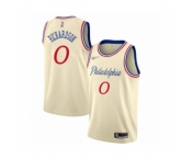 Men's Philadelphia 76ers #0 Josh Richardson Swingman Cream Basketball Jersey 2019-20 City Edition